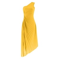 Ljetne haljine za žene Ljeto casual labavo kratki rukav špageti kaiš asimetrična haljina za sunčanje