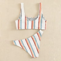 Mortilo Ženska Splitska kupaćim kostimicom Striped uska seksi temperament Beach Bikini
