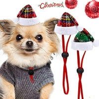 Novi ljubimac Santa šešir mački božićni šešir kućni ljubimac kostimi Hat Holiday party simpatični kostimi za štenete mačene male pse i mačke višebojne b