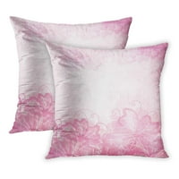 Ružičasti cvijet romantični rođendan ljepote cvjetni bijeli vintage jastučni jastučni jastuk set od 2