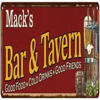 Mack's Bar and Konoba Crveni Crveni Chic Sign Man Cave Decor Poklon 108240002089