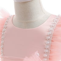 Haljina za djevojčice Djevojke Djevojke Flyne rukave Veze za vezenje Princess Pageant haljine večernje