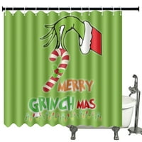 Božićna zavjesa za tuširanje, popularna sezonska tradicionalna tkanina za kupatilo set sa kukama