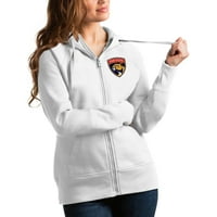 Ženska antigua bijela Florida Panters Victory Full-Zip Hoodie