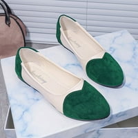 Ženska modna boja podudaranje antilop ljubavi niske vrhunske šiljaste cipele zelene boje