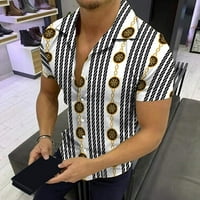 Muški havajski stil modni ispis casual bluza s kratkim rukavima
