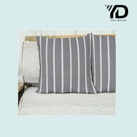 Domovi Roma Stripes bacaju set za podizanje jastuka - Farmhouse Stripes Accent Custurs za kauč