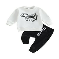 Baby Boys Set Outfits Set Odjeća 1T 2T 3T Toddler Boys dugih rukava Pismo Ispiši dukseri i korektni