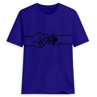 Majice za žene V-izrez ugodna bluza šapa fist grafički tisak majica kratkih rukava majica Classic-Fit