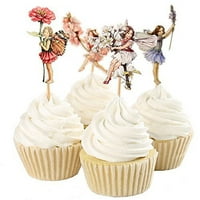 Pretty Fairy Cupcake Toppers za ukrase za torte Djevojke Dječje djece Dječje Dječje Dječje Dječje djece Tinejdžeri rođendanske potrepštine Bridal Tuš vjenčanica Favors Rođendanski pokloni