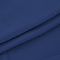 Ženska haljina - čvrsta fit bljeskalica Ležerna haljina V izrez Dugi rukavska haljina Plava