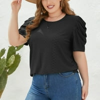 Ljetne majice za ženske kratke bluze s kratkim rukavima Tunic majica labava