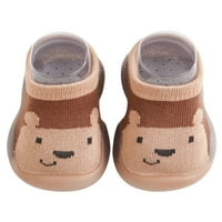 Oucaili Toddler Crib cipela gumena potplata prve šetačke cipele predzarker čarape papuče Udobne crtane podne papuče Dnevno čarapa kava 5c