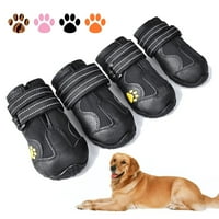 Čizme za pse vodootporne pseće cipele za pse s reflektirajućom čvrstim anti-kliznim potplatom i klizanim vanjskim cipelama za pse za srednje pse