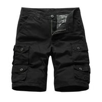Chueoow ljeto muške kratke hlače Duljina koljena teretni hlače Radne odjeće Slim Fit Multi džepni zatvarač