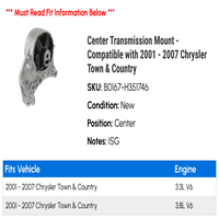 Mount Center Transmision - kompatibilan sa - Chrysler Town & Country 2006