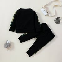 Baby Boys Casual Outfit Sets Toddler Kids Girls Pismo majica Tors kamuflažne hlače