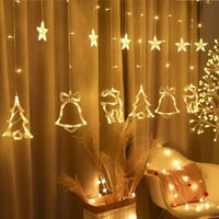 Božićna LED zavjesa prozora Star Elk String Fairy Light vodootporni dekor