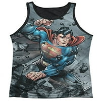 Superman crtani TV serija film smašen Rock Adult Black Back Tank top majica