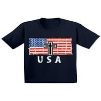 Awkward Styles Closs Majica u SAD-u SAD Faith American Flag Thirts za djecu USA Ponos 4. srpnja Dječak majica proizvedena u SAD-u 4. jula Djevojka Thirt Mashirt Majice Patriot