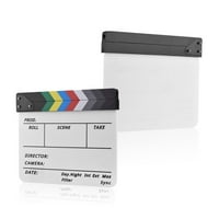 ARealer suha brisač akrilni režiser Film Clapboard Movie TV Cut Action Scene Clapper ploča Slate sa olovkom, bojom štapom, bijelom bojom