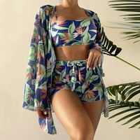 Ženski kupaći kostimi visokog struka Bikinis bikini set za poklopac za push up flor na plaži, kupaći