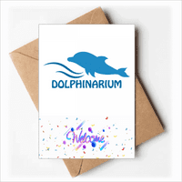 Plavi ocean Swimng DOlphin uzorak Dobrodošli natrag čestitke Card Corde
