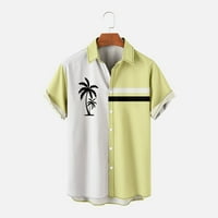 Muška vintage košulja za kuglanje kratki rukav niz havajska regularna fit bluza Ljetna casual tiskana