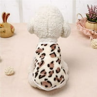 Velvet Winter Top top vest Leopard Print Majica Casual Soft Coat Chihuahua Odjeća za kućne ljubimce