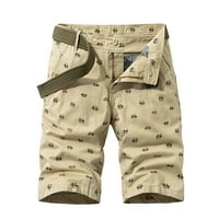 Ayolanni muški kratke hlače Muška ljetna moda na otvorenom Ležerne tipke Pocket džep bicikl Print sportske kratke hlače