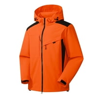 Zkozptok Ženska kišna jakna kapuljača kapuljača na otvorenom Vjetrootporni kaput vjetrovito jakne sa džepovima, narandžasti, xxxxl