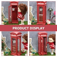 Mini telefonska kabina Model Doll House Telefon Booth Mini telefonski kabina ukras