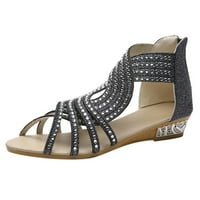 Sandale Žene Dressy ljetne proljeće i ljeti klinovi Otvorene nožne sandale sa sandale patentne cipele