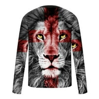 Yanhoo Muns Trendy Cool majice Lion 3D Print bluza s dugim rukavima