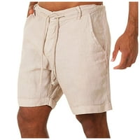 Zpanxa Muške gužve Ležerne prilike za pamučne kratke hlače Button Lact pojačane džepove Plaže Kratke