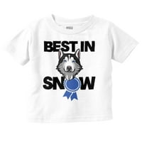 Najbolje u snegu Huskies Lover ljubimac Lover Toddler Boy Girl majica Dojenčad Toddler Brisco Brends 4T