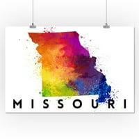 Missouri, državna apstraktna akvarela