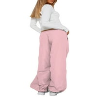 Eyicmarn ženske ležerne hlače s elastičnom strukom, čvrsta boja labava verzija Proljetna odjeća