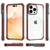 iPhone Pro MA Case, Allytech kompatibilan sa magsafe tanka kućišta otporni na udarce za iPhone pro max, smeđa
