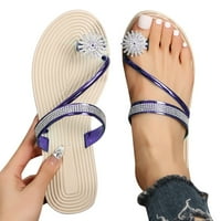 Žene klipni sandale za vezanje Flip Flops Ženska studenti Korejska modna habanja Ljetne ravne sandale