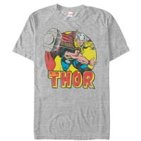 Muški Marvel Moćni Thor Hammer baca grafički tee atletic Heather Veliki