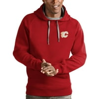 Muški antigua crveni Calgary Flames Team Victory Pulover Hoodie