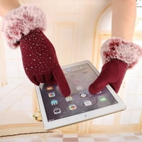 Fdelink Womens Fashion Winter vanjski sport Topli rukavice RD zaštitnik prsta