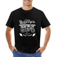 Muška majica motocikala pamuk Ležerne prilike kratkih rukava poklon tee crni 2xl
