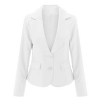 Gubotare ženski blazer za žene dugih rukava Blazer Open Prednji radni ured BLAZER LEAL jakna