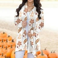 Ženski kardigani modni ispisani casual jesen dugih rukava gornja jakna top karciganci