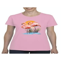 Ženska majica kratki rukav - Flamingo