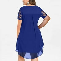 Floleo Ženska klirens haljina SummerFashion Ljeto Ležerne prilike plus veličine Sheer čipkani rukavac