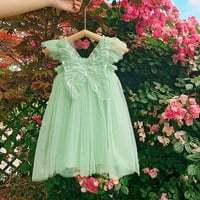 Djevojke toddlere haljine leteće rukave butterfly tulle čipka haljina plesnog party princeze haljine odjeću ljetna djevojka odjeća