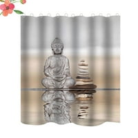 Poliesterska zavjesa za tuširanje vodootporna Buddhakaya tiskana particija zavjesa praktična kupaonica za kupanje za kupaonicu